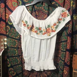 Floral off the shoulder top